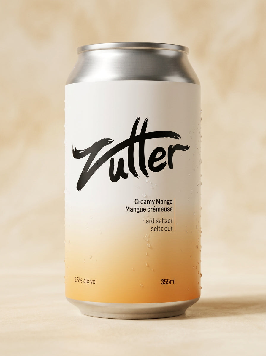 Zutter Creamy Mango hard seltzer can