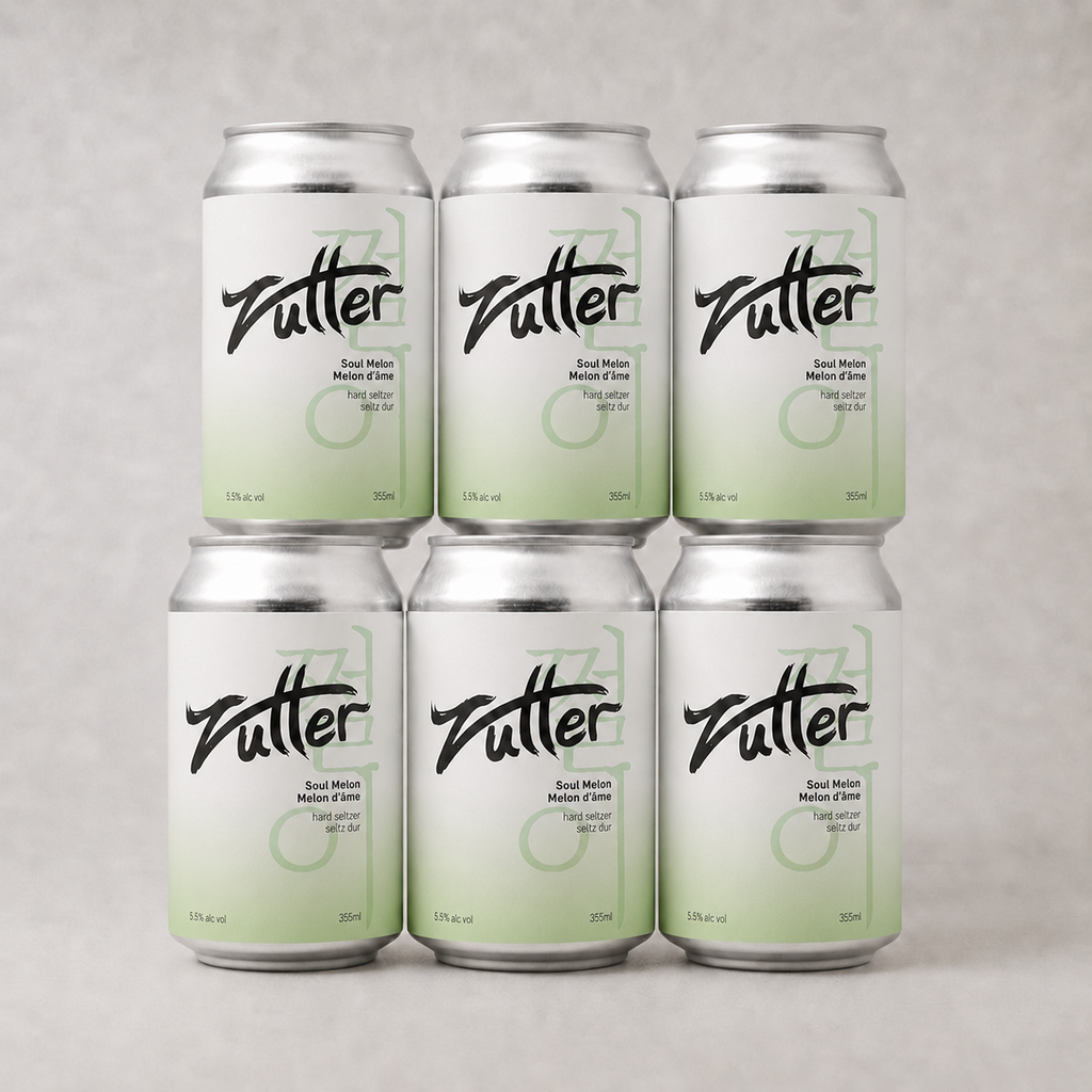 Zutter Soul Melon hard seltzer 6-pack matching the Mango stacked arrangement